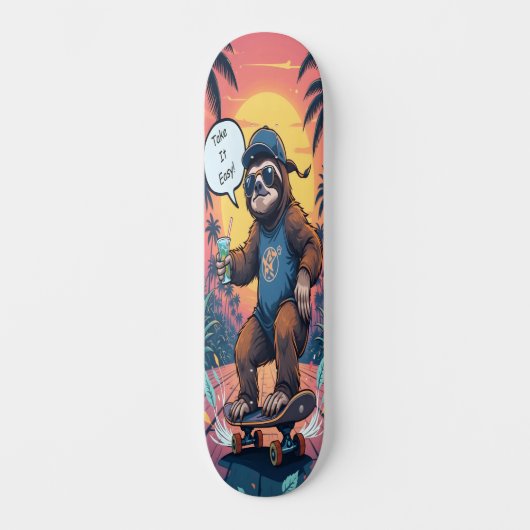 Sloth on Wheels Edition 2 Persoonlijk Skateboard (Voorkant)