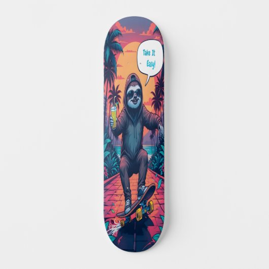 Sloth on Wheels Edition 3 Persoonlijk Skateboard (Voorkant)