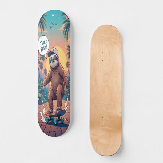 Sloth on Wheels Edition 4 Persoonlijk Skateboard (Voorkant)