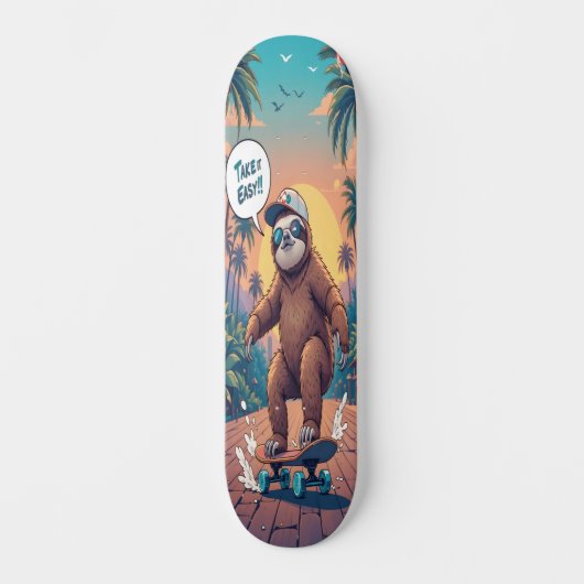 Sloth on Wheels Edition 4 Persoonlijk Skateboard (Voorkant)