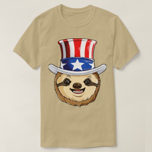 Sloth oom Sam 4 juli voor mannen jongens jongens G T-shirt (Design voorkant)