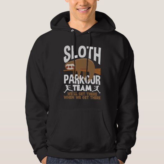 Sloth Parkour Team  Parkour Hoodie (Voorkant)