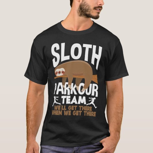Sloth Parkour Team  Parkour T-shirt (Voorkant)