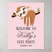 sloth , partij - welkomstteken poster (Voorkant)