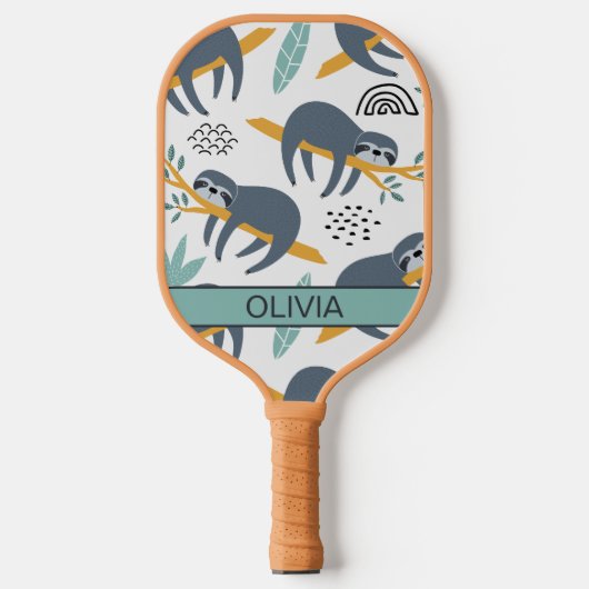 Sloth Pickleball Paddle, moderne, gepersonaliseerd Pickleball Paddle (Voorkant)