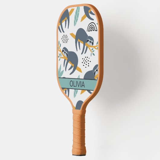 Sloth Pickleball Paddle, moderne, gepersonaliseerd Pickleball Paddle (Links)