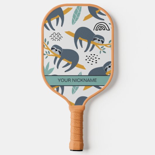 Sloth Pickleball Paddle, moderne, gepersonaliseerd Pickleball Paddle (Achterkant)