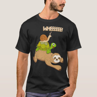 Sloth Pictures Turtle Decor Snail T-shirt