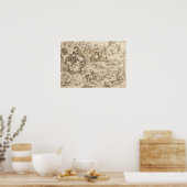Sloth Pieter Bruegel Drawing Poster (Keuken)