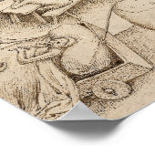 Sloth Pieter Bruegel Drawing Poster (Hoek)