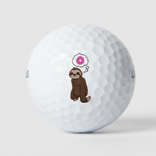 Sloth Pink Donut Golfballen (Voorkant)