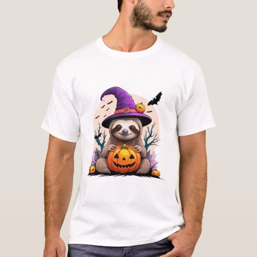 Sloth Pink Hat Halloween T-shirt (Voorkant)