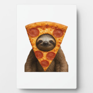 Sloth pizza funny weird prank meme cute happy chri fotoplaat