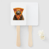 Sloth pizza funny weird prank meme cute happy chri handwaaier (Voorkant en achterkant)