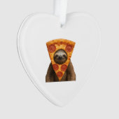 Sloth pizza funny weird prank meme cute happy chri ornament (voorkant)