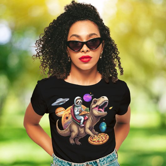 Sloth Pizza T-Rex Space Avontuur T-shirt
