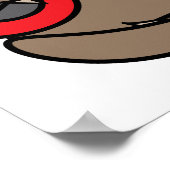 Sloth Playing Electric Guitar Kawaii Cute Poster (Hoek)