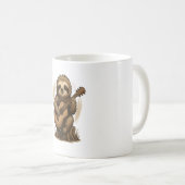 Sloth Playing Guitar Koffiemok (Voorkant rechts)