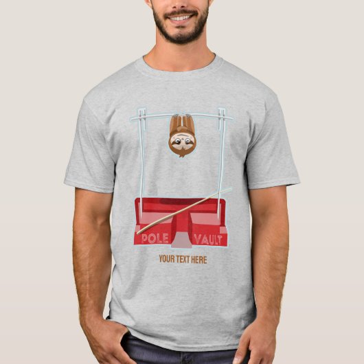 Sloth Pole Vault Atletiek T-shirt (Voorkant)