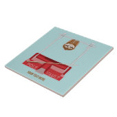 Sloth Pole Vault Atletiek Tegeltje (Zijkant)