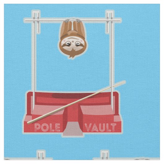 Sloth Pole Vaulting Sportdag Stof (Close Up)