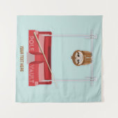 Sloth Pole Vaulting Sportdag Wandkleed (Voorkant (horizontaal))