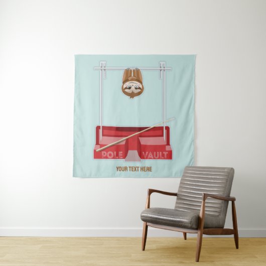 Sloth Pole Vaulting Sportdag Wandkleed (In situ)