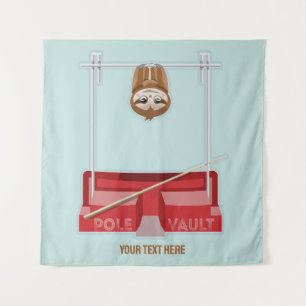 Sloth Pole Vaulting Sportdag Wandkleed