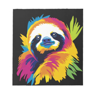 Sloth Portrait Illustration Watercolour Painting Notitieblok