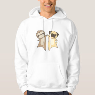 Sloth Pug Dog Dierenvrienden Sloth Dogs Hoodie