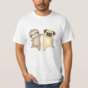 Sloth Pug Dog Dierenvrienden Sloth Dogs T-shirt