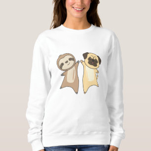 Sloth Pug Dog Dierenvrienden Sloth Dogs Trui