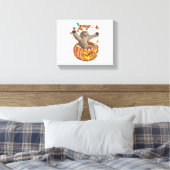 Sloth Pumpkin Halloween Canvas Afdruk (Insitu (Slaapkamer))