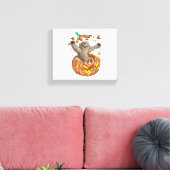 Sloth Pumpkin Halloween Canvas Afdruk (Insitu (Woonkamer))