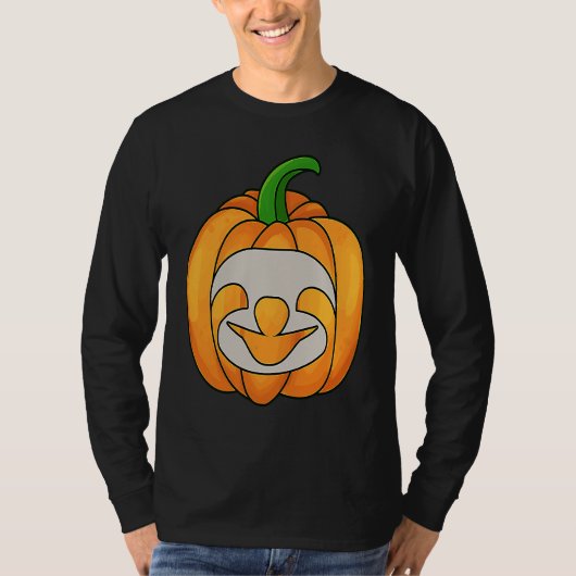 Sloth Pumpkin Halloween Sloth Themed Halloween T-shirt (Voorkant)