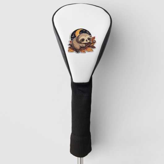 sloth pumpkin Halloween sticker style 2 Classic T- Golfheadcover (Voorkant)
