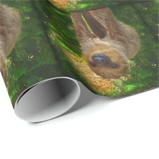 Sloth Rainforest Gifts Cadeaupapier (Rol Hoek)
