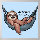 Sloth Relaxing Poster (Voorkant)