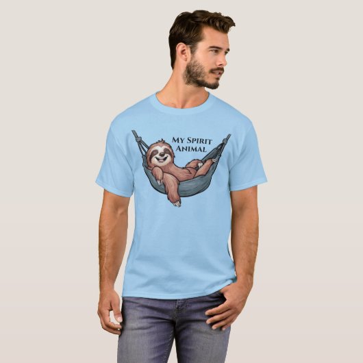 Sloth Relaxing Unisex T-shirt (Voorkant volledig)