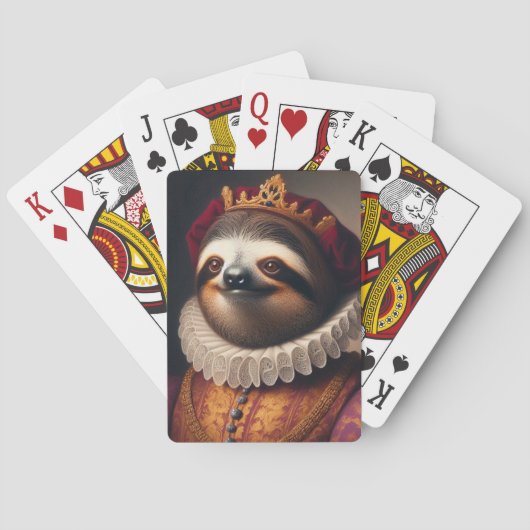 Sloth Renaissance King Pokerkaarten (Achterkant)