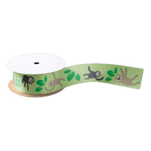 Sloth Ribbon Satijnen Lint
