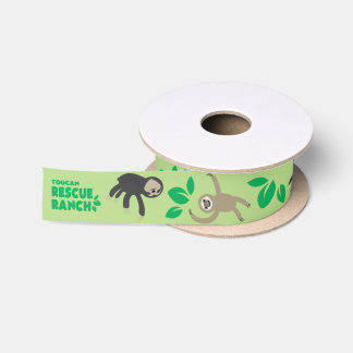 Sloth Ribbon Satijnen Lint