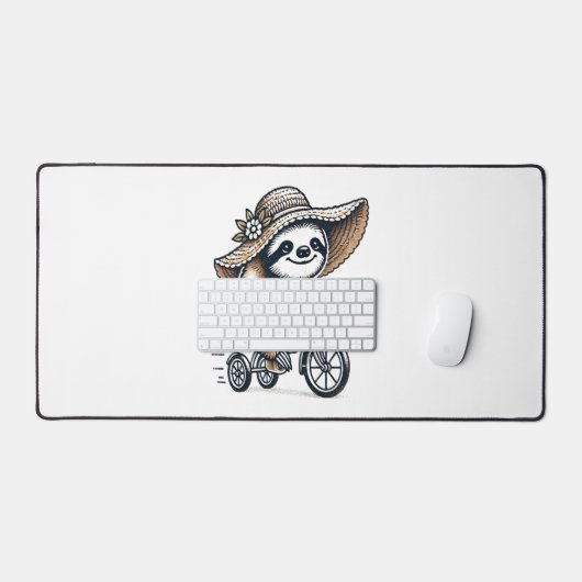 Sloth Riding Bike Bureaumat (Keyboard & Muis)