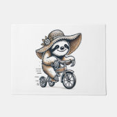 Sloth Riding Bike Deurmat (Voorkant)