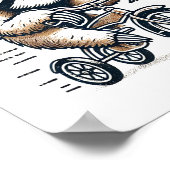 Sloth Riding Bike Poster (Hoek)