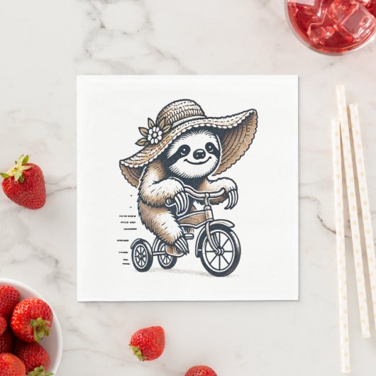 Sloth Riding Bike Servet (Insitu)