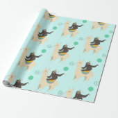 Sloth Riding Llama Birthday Cadeaupapier (Uitgerold)