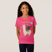Sloth Riding Llama Birthday Custom T-shirt (Voorkant volledig)