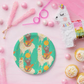 Sloth Riding Llama Birthday Papieren Bordje (Feest)