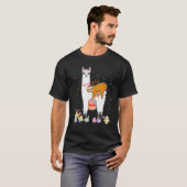 Sloth Riding Llama Eggspert Easter Egg Hunt T-shirt (Voorkant volledig)